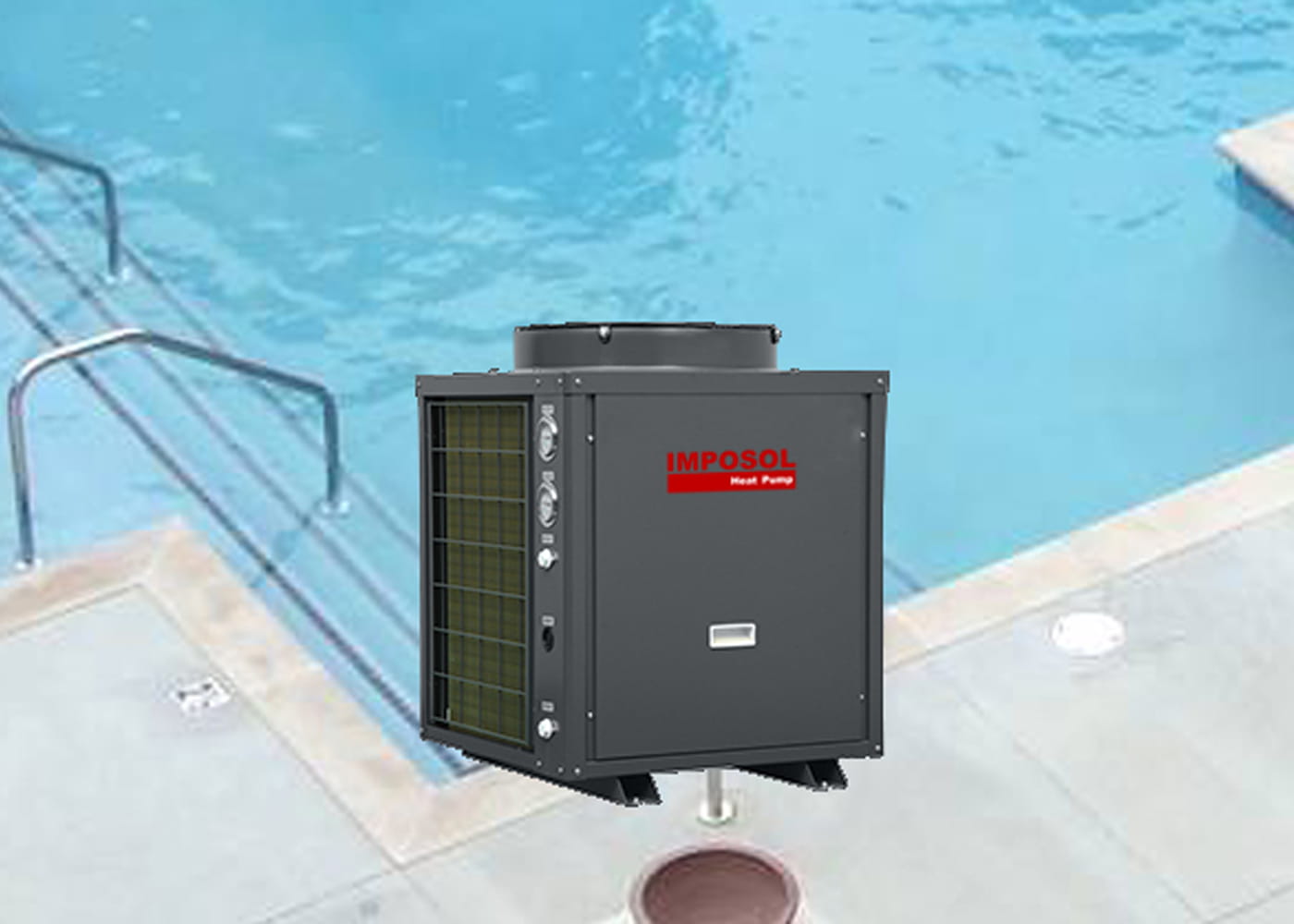 Bomba de calor aire-agua comercial de velocidad fija de 15 kW Calefacción/refrigeración de Piscina