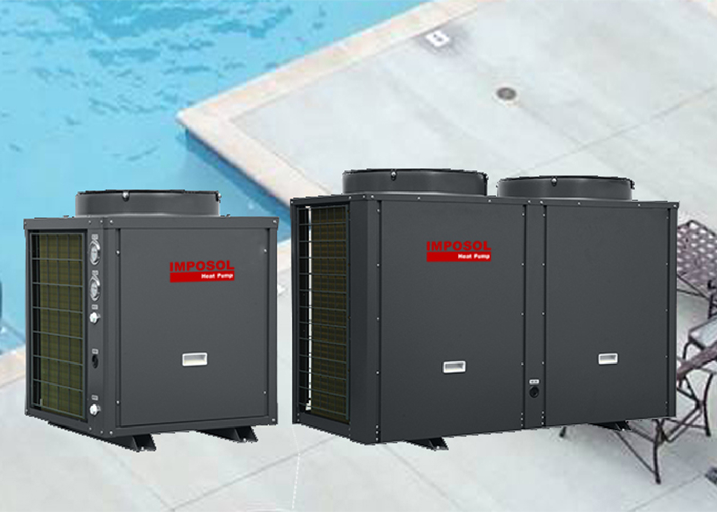 Bomba de calor aire-agua comercial de velocidad fija de 20 kW / 40 kW Calefacción/refrigeración de Piscina